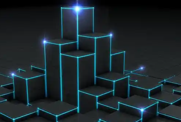 Global Blockchain Network Background